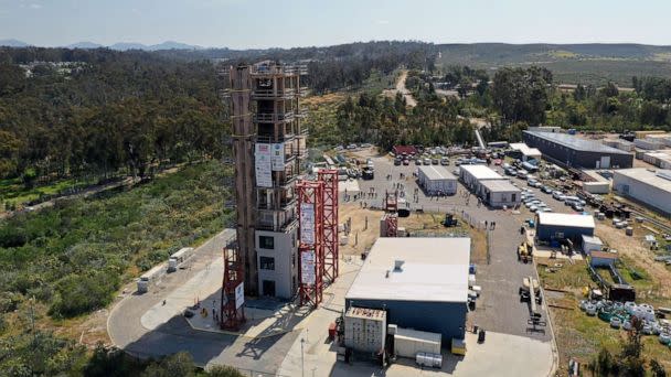 PHOTO: Researchers conduct earthquake tests on a 10-story building made of timber. (UC San Diego, Jacobs School of Engineering)