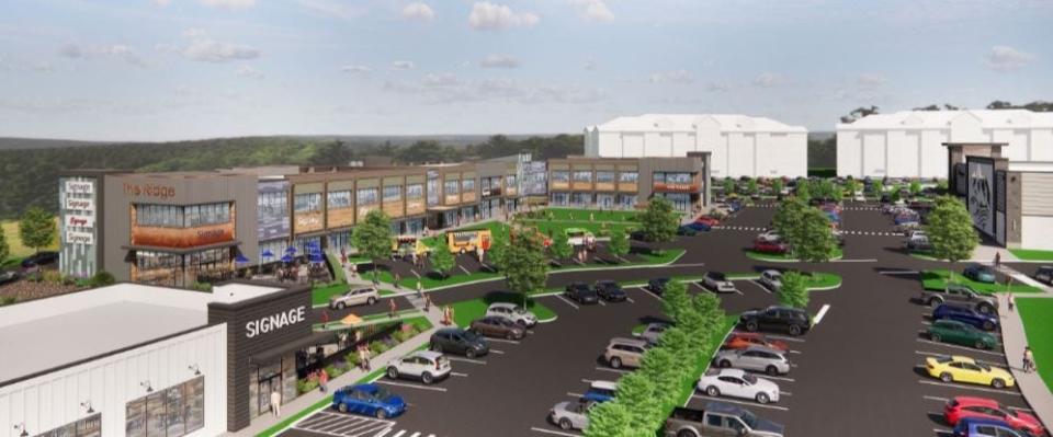 The Ridge phase 2, a proposed retail and housing development seen in a rendering provided to the city of Rochester in 2023, still needs approvals before construction could begin.
