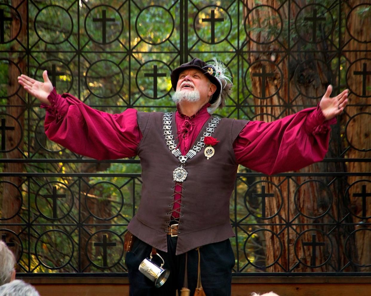 Doug Austin monologues as Falstaff in a Stratford Players 2016 event called "Will in the Woods." The Idyllwild philanthropist and actor died on Nov. 5, 2021.