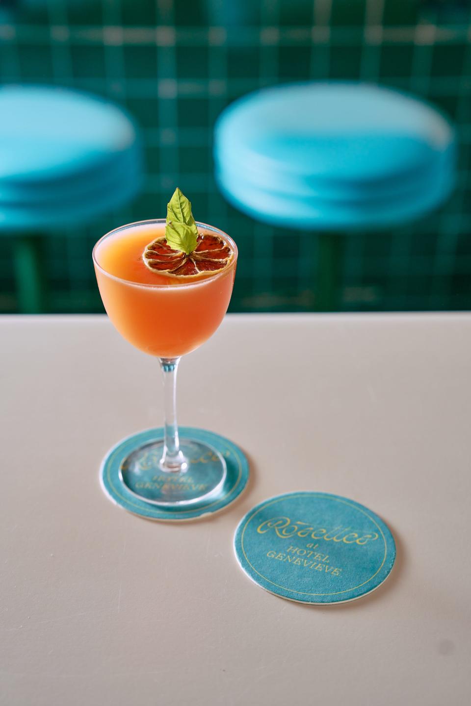 A cocktail served at Hotel Genevieve in Louisville's NuLu neighborhood.