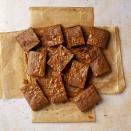 <p>The easiest fudgy brownie you could imagine. Bake for longer to make a light chocolate hazelnut cake.</p><p><strong>Recipe: <a href="https://www.goodhousekeeping.com/uk/food/recipes/a32473526/nutella-brownies/" rel="nofollow noopener" target="_blank" data-ylk="slk:3-ingredient Nutella brownies;elm:context_link;itc:0;sec:content-canvas" class="link ">3-ingredient Nutella brownies</a></strong></p>