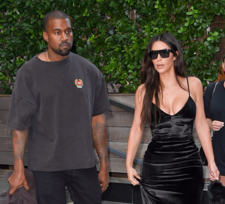 Kim Kardashian and Kanye West in New York City, Sept. 14, 2016. (Photo: AP)