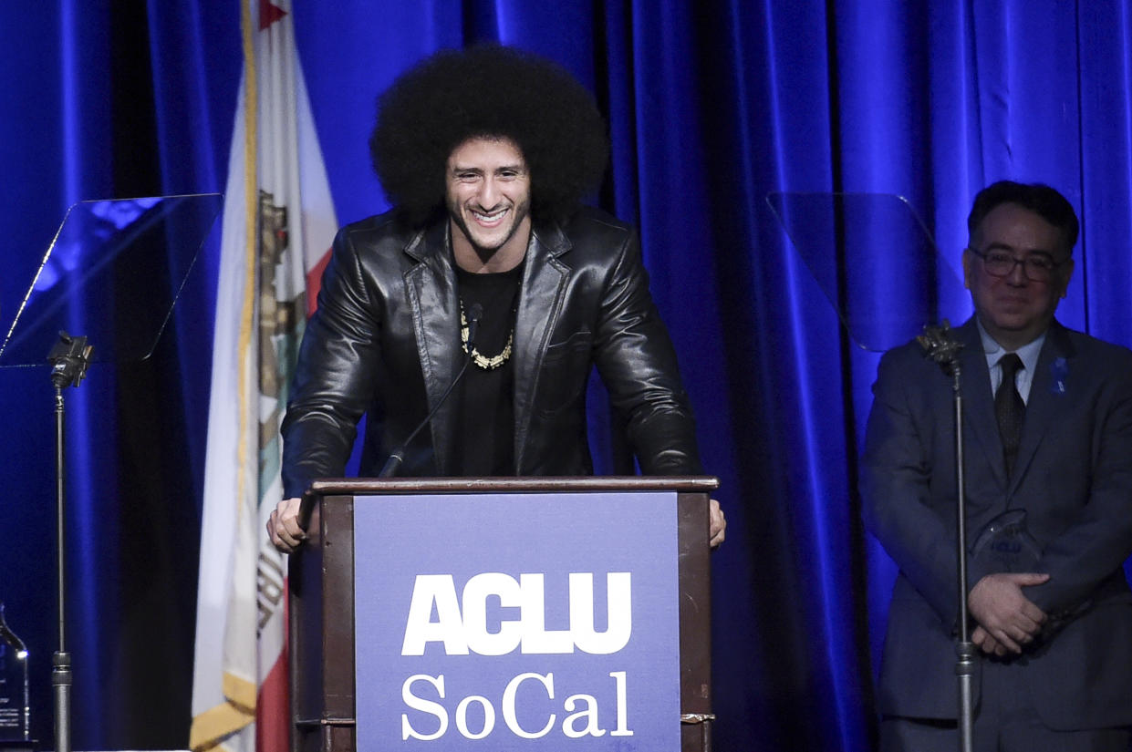 Colin Kaepernick will sell jerseys for a good cause. (AP Photo)