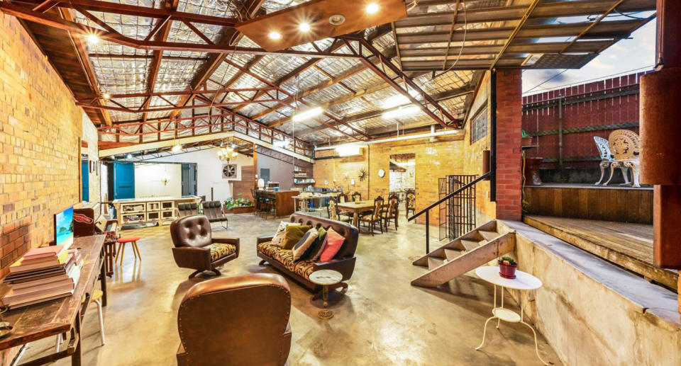 This hipster warehouse is located at 133 Fortescue Street, Spring Hill, Brisbane