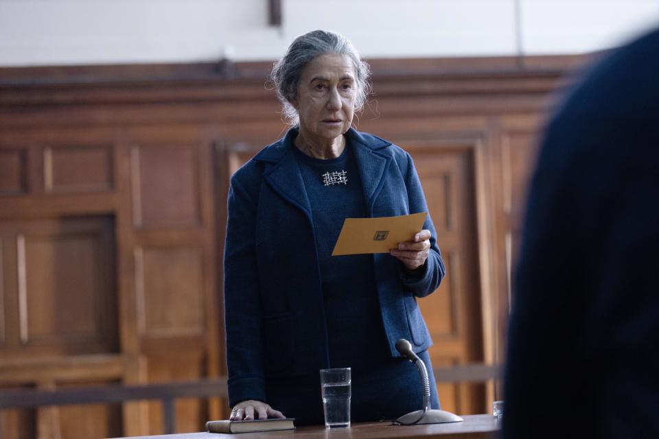 USA. Helen Mirren in the (C)Bleecker Street Media new film: Golda (2023) .  Plot: Focuses on the intensely dramatic and high-stakes responsibilities and decisions that Golda Meir, also known as the 'Iron Lady of Israel' faced during the Yom Kippur War. Ref: LMK106-J10178-070923 Supplied by LMKMEDIA. Editorial Only. Landmark Media is not the copyright owner of these Film or TV stills but provides a service only for recognised Media outlets. pictures@lmkmedia.com