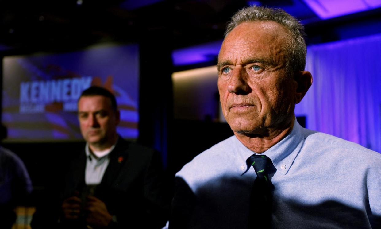 <span>Robert Kennedy Jr in January. Polls suggest Kennedy, running as an independent, could receive up to 15% of the vote in a general election.</span><span>Photograph: Jonathan Drake/Reuters</span>