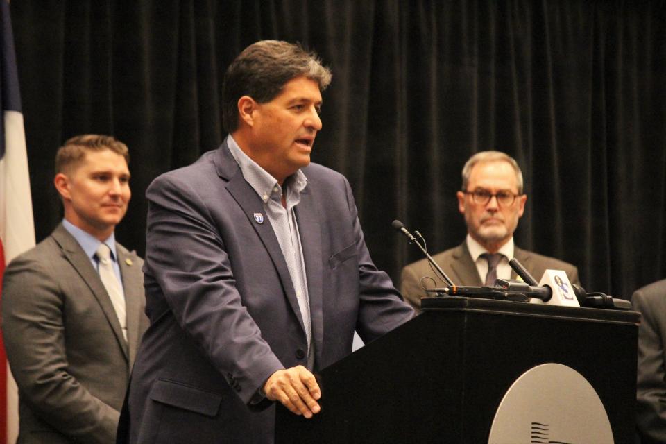 Ports-to-Plains Alliance President and CEO Lauren Garduño speaks at a MOTRAN meeting Tuesday at the Bush Convention Center in Midland.