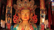 Maitreya at Thiksey Monastery. Faith seems to be a key component for survival and the colour of people's daily lives.