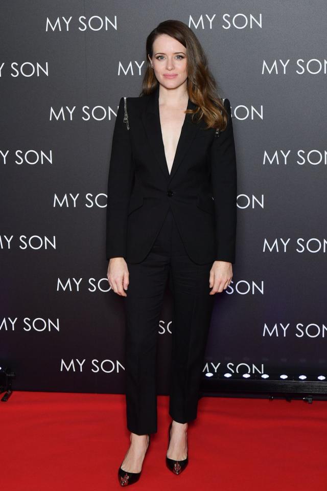 Claire Foy, 39, puts on an elegant display in a black blazer as