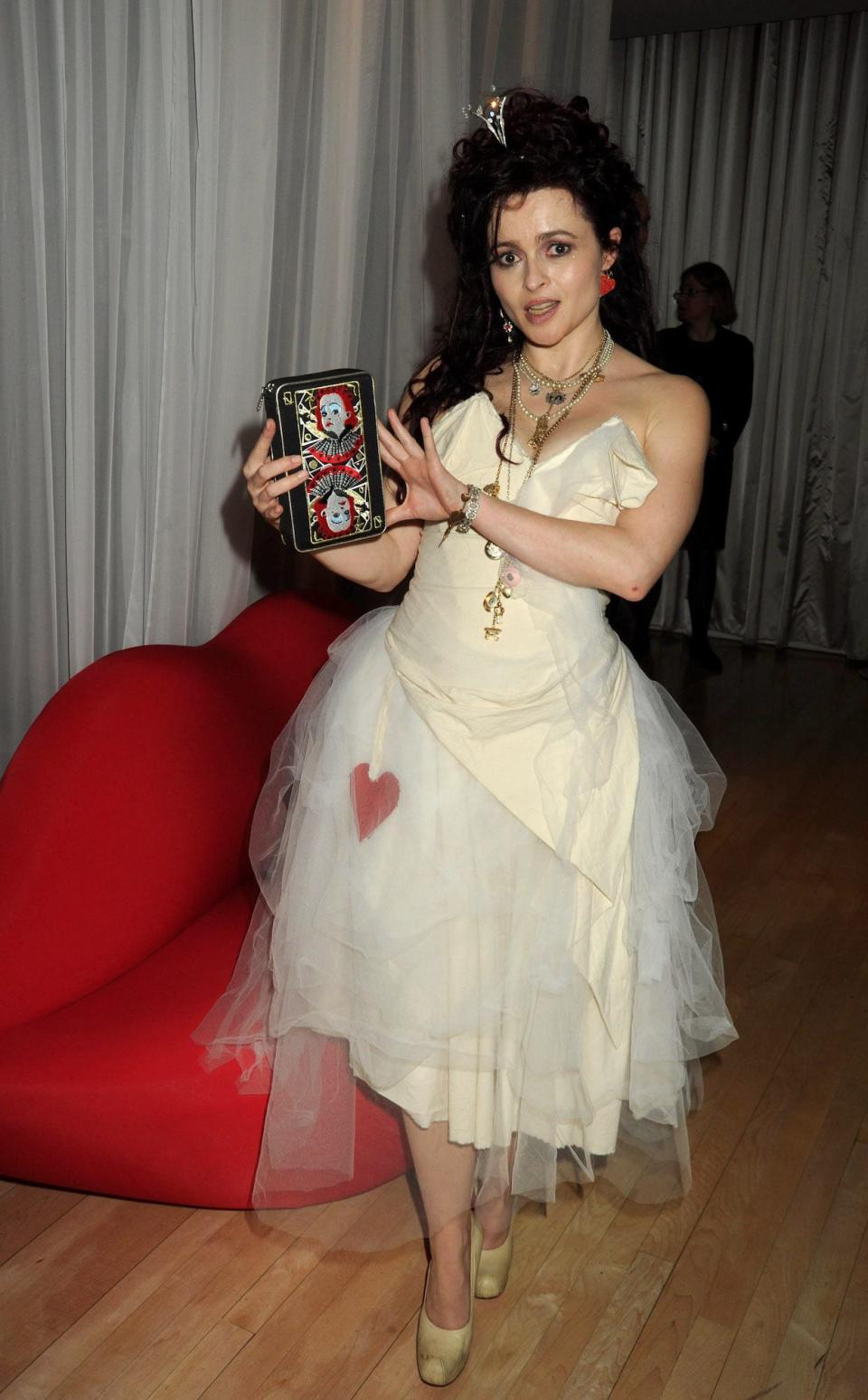 Helena Bonham Carter attends the "Alice in Wonderland" premiere after party.