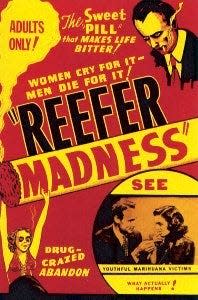 Detail from the 1936 movie poster for 'Reefer Madness.'