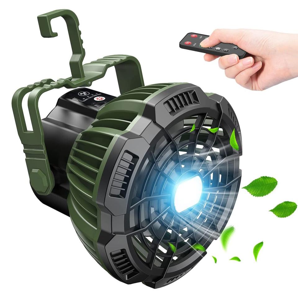 Camping Fan with LED Lantern