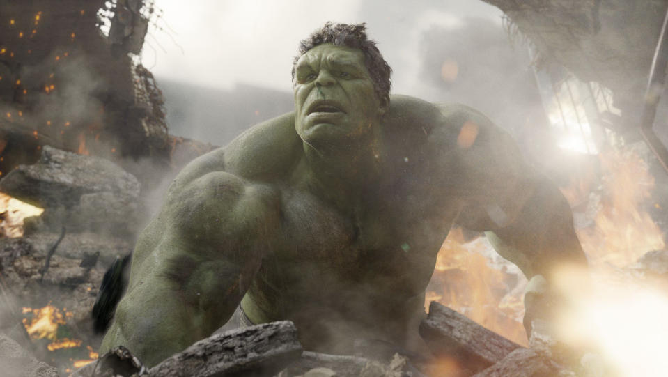  Der Hulk löst für die „Avengers“ alle Probleme. Er stammt zu 99 Prozent aus dem Computer. (Bild: Rex)