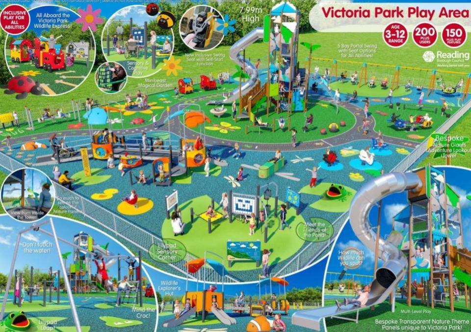Reading Chronicle: Option 4 for the design of a new play area at Victoria Park near central Reading. Credit: Reading Borough Council