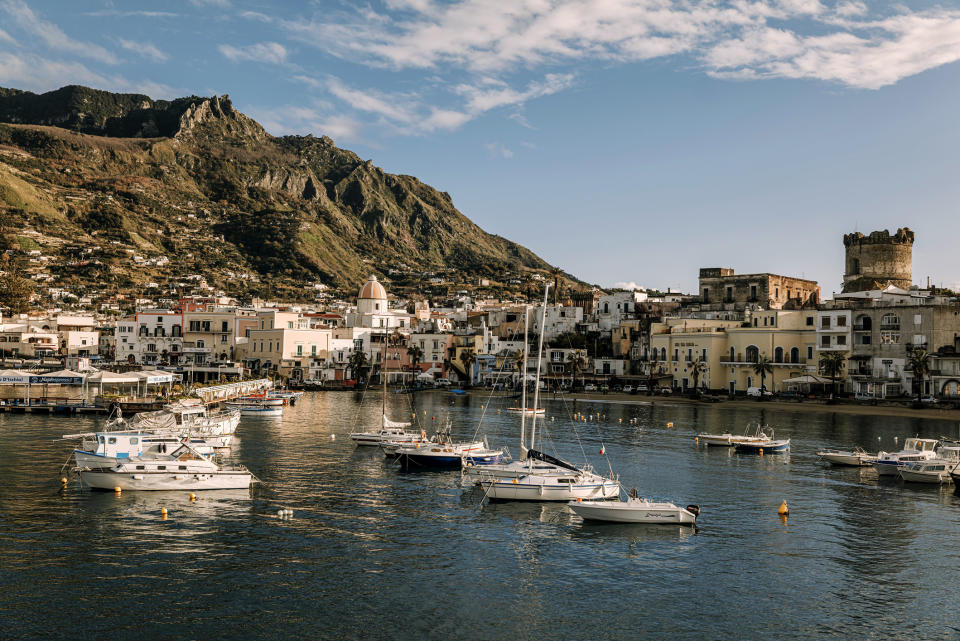 A harbor in Ischia, Italy.