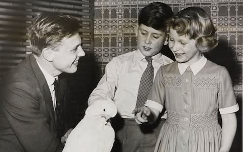 Prince Charles and Princess Anne meet David Attenborough and a cockatoo - Credit: Google Arts & Culture