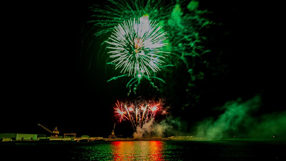 A big crowd was on hand Sunday night as fireworks returned to Cape Charles as part of its daylong 4th of July celebrations.