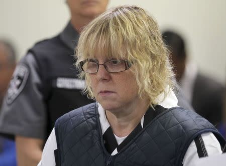 Joyce Mitchell appears before Judge Buck Rogers in Plattsburgh City Court, Plattsburgh, New York, in this file photo taken June 15, 2015. REUTERS/G.N. Miller/NY Post/Pool