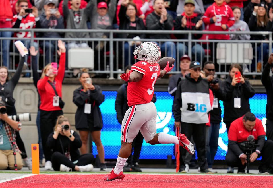 Ohio State running back Miyan Williams scored five touchdowns in the Buckeyes' win over Rutgers.