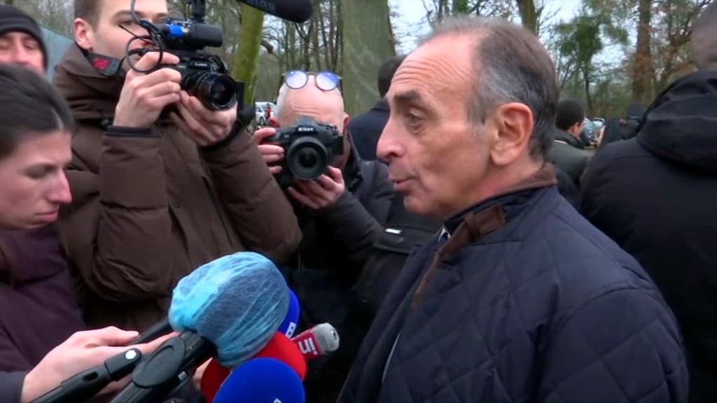 Éric Zemmour le 28 janvier 2022 à Pierrefitte-sur-Sauldre (Loir-et-Cher) - BFMTV