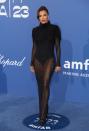 <p>Eva Longoria opted for a sheer, sultry dress. </p>