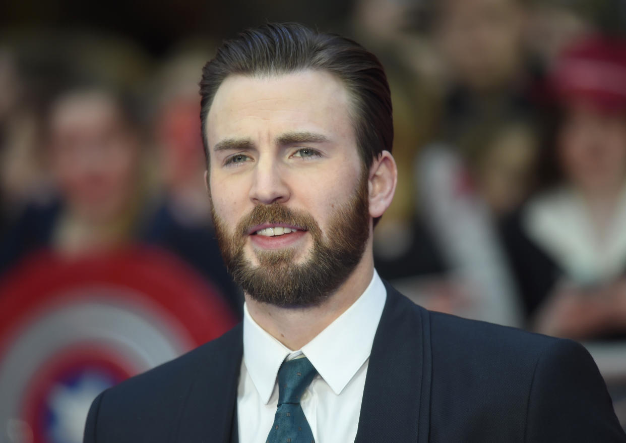 Actor Chris Evans arrives at the European premiere of "Captain America, Civil War" at a shopping centre in east London, Britain April 26, 2016. REUTERS/Toby Melville