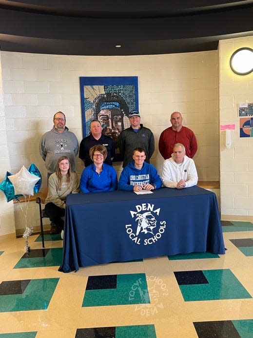 Adena's Carter Glandon signed with Ohio Christian University where he will continue his baseball career.