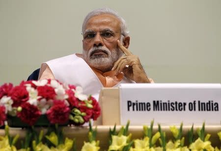 Prime Minister Narendra Modi attends an event organised by the Christian community to celebrate the beatification of two Indians by Pope Francis late last year, in New Delhi February 17, 2015. REUTERS/Stringer/Files