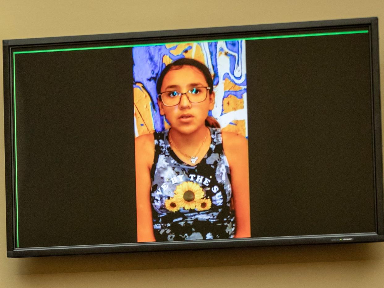 Miah Cerrillo, survivor and Fourth-Grade Student at Robb Elementary School in Uvalde, Texas, testifies to The House Oversight and Reform Committee on June 8, 2022 in Washington, DC.