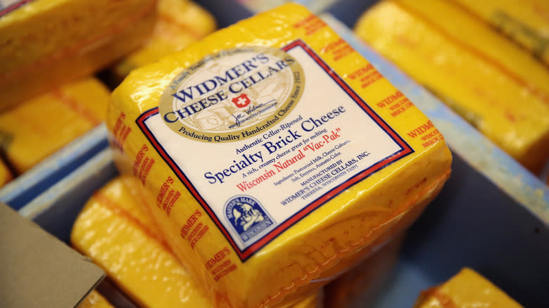 close up of Widmer's brick cheese