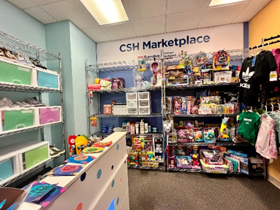 Children’s Specialized Hospital opened the CSH Marketplace within its New Brunswick inpatient hospital facility in March. Pediatric patients and their families who visit the Marketplace can receive personal care items, clothing and toys as needed at no cost.