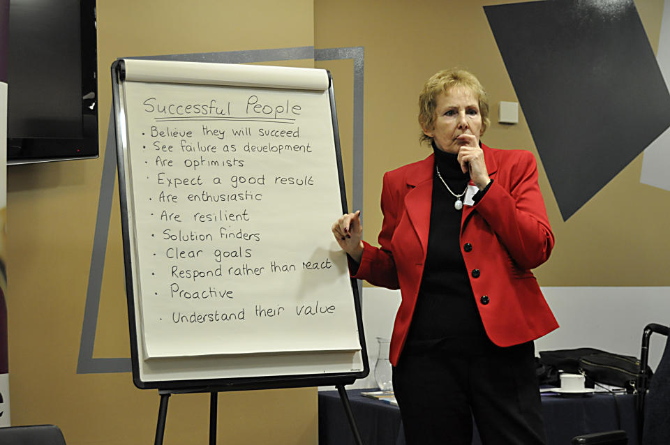 Gina speaking at an event (Sally Parkinson Photography/PA Real Life)