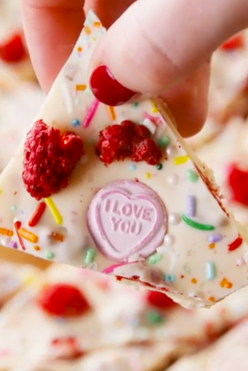 Love Heart Chocolate Bark