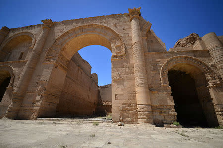 A view shows the ancient city of Hatra, south of Mosul, Iraq April 27, 2017. REUTERS/Stringer