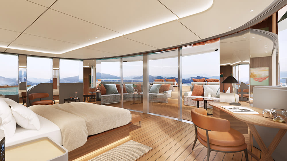 The Navetta 50 revolves around the owner’s suite. - Credit: Custom Line