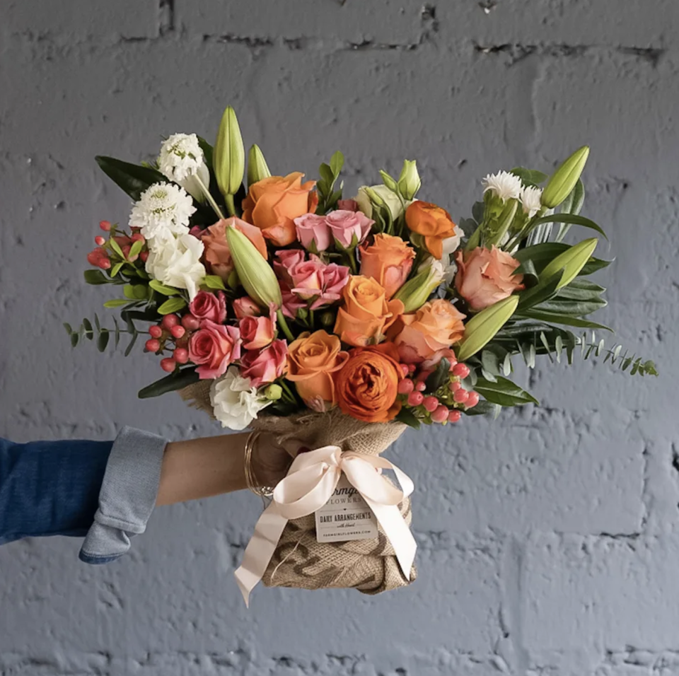 <p><a href="https://farmgirlflowers.com/emc-burlap" rel="nofollow noopener" target="_blank" data-ylk="slk:Shop Now;elm:context_link;itc:0;sec:content-canvas" class="link ">Shop Now</a></p><p>Every Mother Counts Bouquet</p><p>$89.00</p><p>farmgirlflowers.com</p><span class="copyright">Product Shot Image</span>