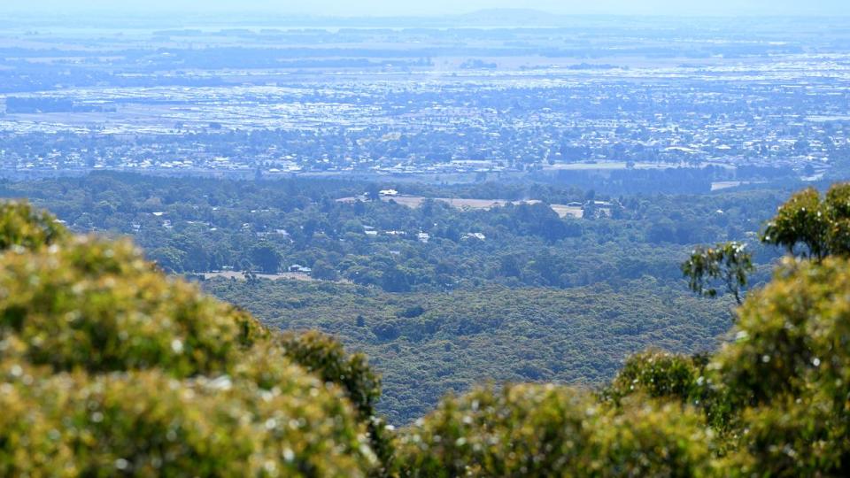 The landscape from Mt Buninyong near Ballarat