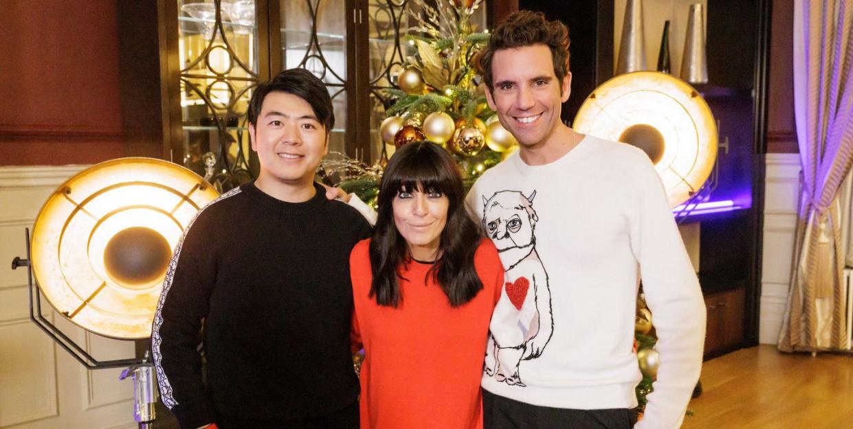 claudia winkleman, mika and lang lang, the piano christmas special 2023