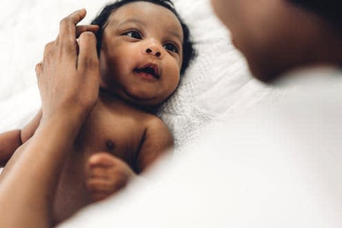 <span class="caption">They are soaking up everything your say.</span> <span class="attribution"><a class="link " href="https://www.shutterstock.com/image-photo/african-american-mother-playing-adorable-little-1572216073" rel="nofollow noopener" target="_blank" data-ylk="slk:Art_Photo/Shutterstock;elm:context_link;itc:0;sec:content-canvas">Art_Photo/Shutterstock</a></span>