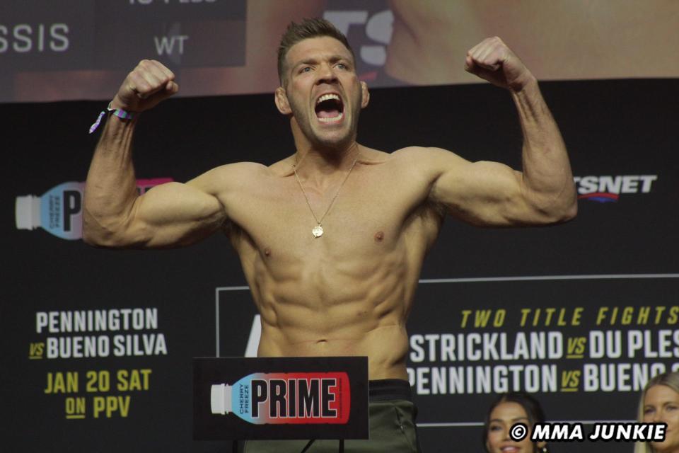 Dricus Du Plessis UFC 297 ceremonial weigh-in