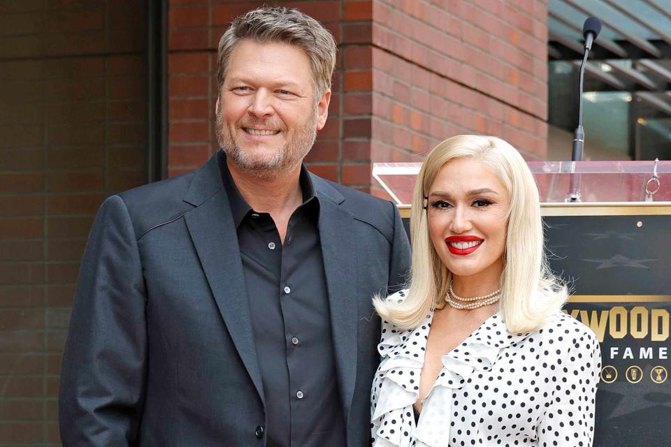 Frazer Harrison/Getty  Blake Shelton and Gwen Stefani in May 2023