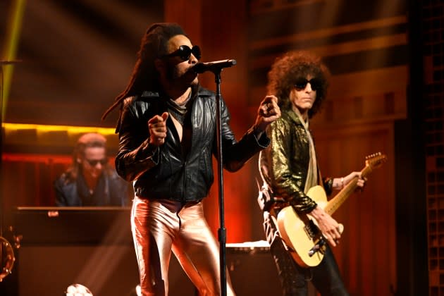 Lenny Kravitz on 'The Tonight Show.' - Credit: Todd Owyoung/NBC via Getty Image
