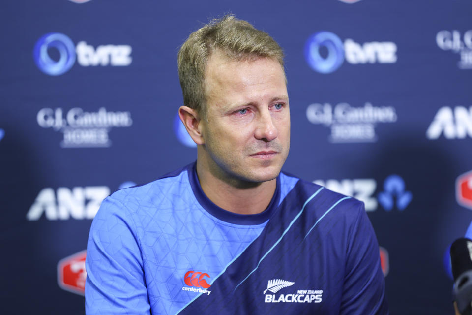 Neil Wagner during a press conference.