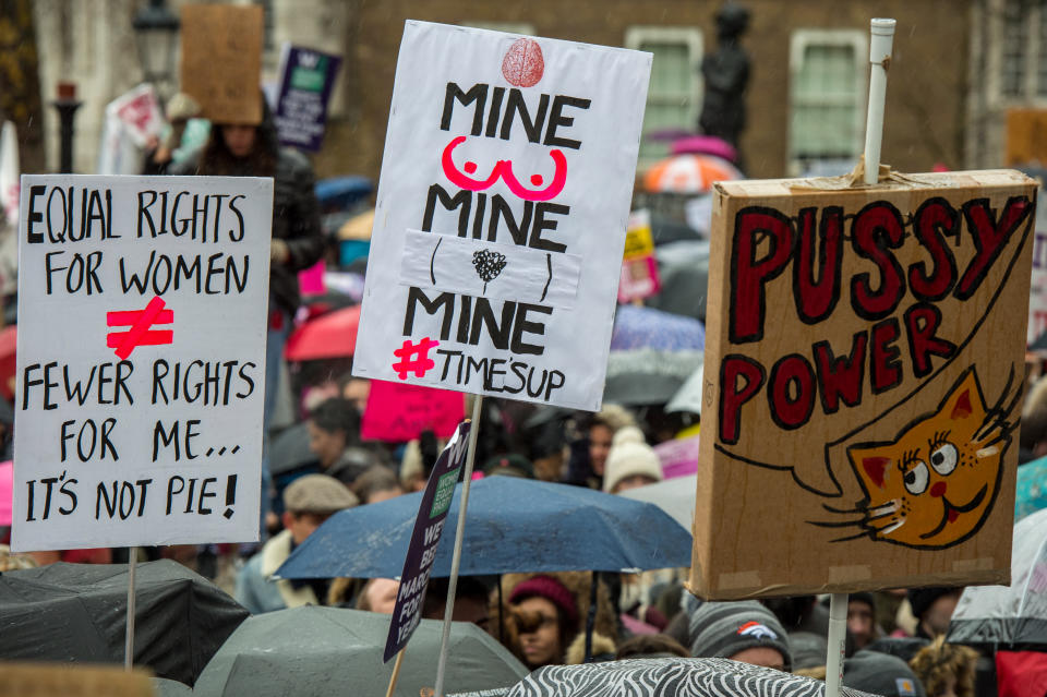 Marcha del movimiento Me Too en Londres. (Chris J Ratcliffe/Getty Images)