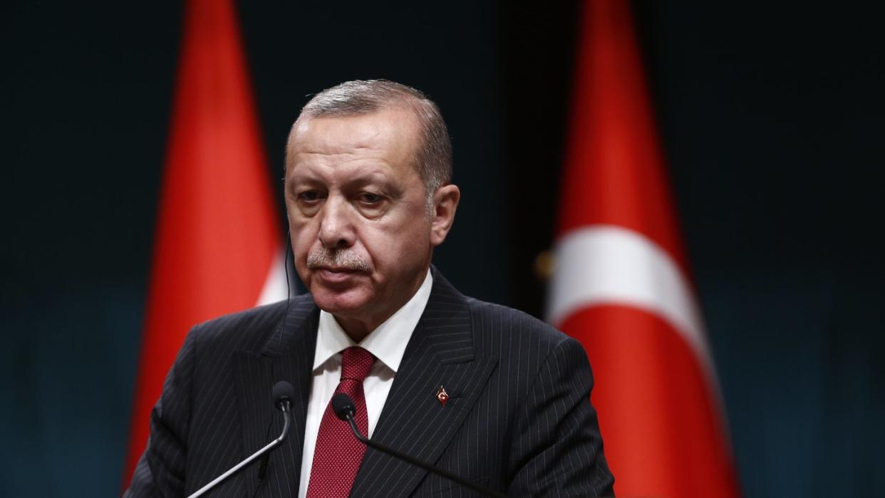 Der türkische Präsident Recep Tayyip Erdogan während einer Pressekonferenz in Ankara Mitte August. Foto: Burhan Ozbilici/AP