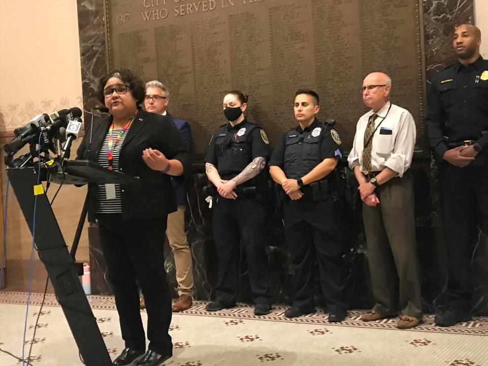 Milwaukee Ald. JoCasta Zamarripa held a news conference Thursday to urge anyone with information on the fatal shooting June 15 of 28-year-old Brazil Johnson, a Black transgender woman, to contact authorities.