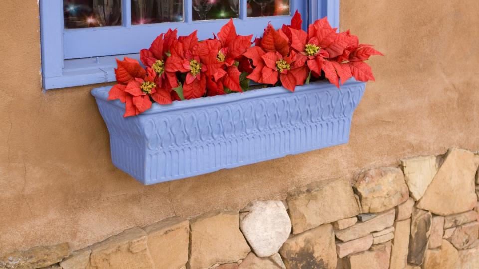 outdoor christmas planters poinsettias