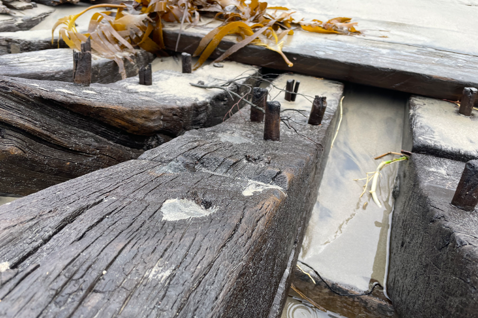 Close up of the deck of the Amazon.