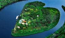 A heart shaped makepeace island off Australias Sunshine Coast. These extraordinary images, taken by photographers across the globe, show Mother Nature is also celebrating the big day with iconic heart shapes appearing all over the natural world. (PIC FROM MAKEPEACE ISLAND / CATERS NEWS)