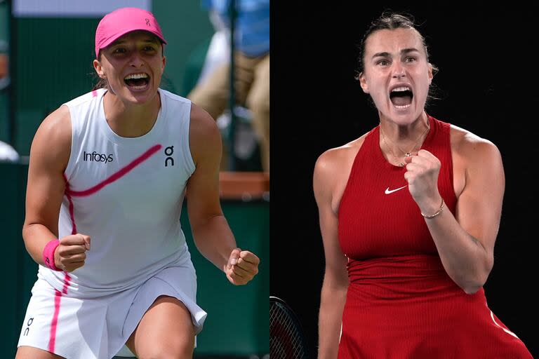 Iga Swiatek y Aryna Sabalenka, las dos mejores tenistas de la actualidad, se enfrentarán en la final